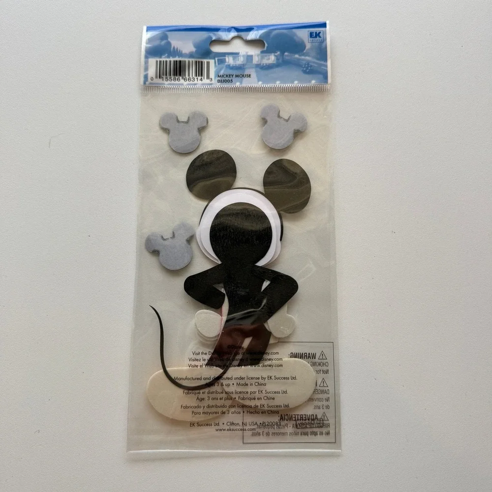 Disney Mickey Mouse Dimensional Stickers 4pc EK Success DJJ005 Scrapbook Craft